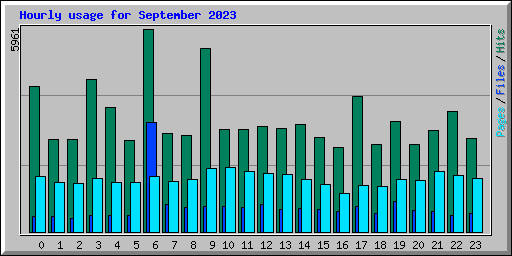 Hourly usage for September 2023